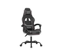 Chaise de jeu avec repose-pied Noir et vert Similicuir trône de jeu vidaXL