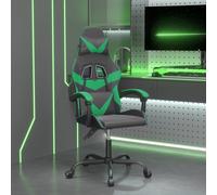 Chaise de Jeu avec Repose-pied Noir et Orange Similicuir Fauteuil Siège vidaXL