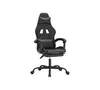 Chaise de jeu avec repose-pied Noir Similicuir