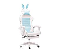 chaise de jeu, Chaise de bureau ergonomique Gamichair Racidesk, chaise de bureau exécutive à dossier haut en cuir synthétique avec accoudoirs rembourrés et repose-pieds, chaise pivotante for hommes et