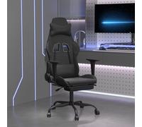 Chaise de Jeu de Massage avec Repose-pied Blanc Rose Similicuir Bureau vidaXL