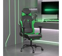 Chaise de Jeu de Massage avec Repose-pied Blanc Rose Similicuir Bureau vidaXL