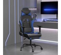 Chaise de Jeu de Massage avec Repose-pied Blanc Rose Similicuir Bureau vidaXL