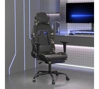 vidaXL Chaise de jeu de massage en similicuir noir et camouflage