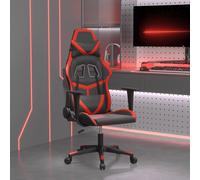 Chaise de Jeu de Massage avec Repose-pied Noir&Doré Similicuir Bureau vidaXL