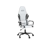 Chaise de jeu de massage Blanc et noir Similicuir