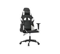 Chaise de jeu de massage Noir et blanc Similicuir