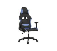 Chaise de jeu de massage Noir et bleu Tissu