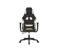 Chaise de jeu de massage Noir et crème Tissu