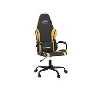 Chaise de jeu de massage Noir et doré Similicuir