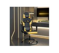 Chaise de jeu de massage Noir et doré Similicuir