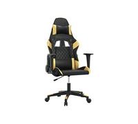 Chaise de jeu de massage Noir et doré Similicuir