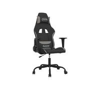 Chaise de jeu de massage Noir et gris clair Tissu