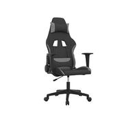 Chaise de jeu de massage Noir et gris clair Tissu