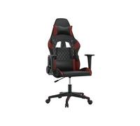 Chaise de Jeu de Massage avec Repose-pied Noir&Orange Similicuir Bureau vidaXL