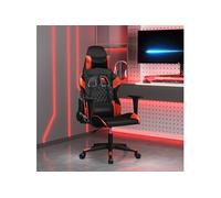 Chaise de jeu de massage Noir et rouge Similicuir