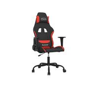 Chaise de jeu de massage Noir et rouge Tissu