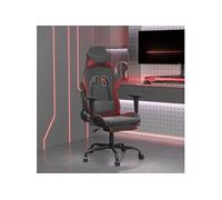 Chaise de jeu de massage repose-pied Noir&Bordeaux Similicuir