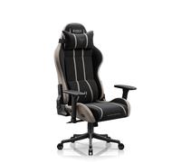 Diablo Chaise Gaming Enfant Ergonomique Tissu Respirant Fauteuil Gamer Junior Dossier inclinable 140 degrés accoudoirs réglables Soutien Lombaire Bureau Adolescent Compact Confortable Camel Black