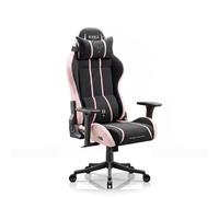 Diablo Chaise Gaming Enfant Ergonomique Tissu Respirant Fauteuil Gamer Junior Dossier inclinable 140 degrés accoudoirs réglables Soutien Lombaire Bureau Adolescent Compact Confortable Akira Pink