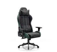 Diablo Chaise Gaming Enfant Ergonomique Tissu Respirant Fauteuil Gamer Junior Dossier inclinable 140 degrés accoudoirs réglables Soutien Lombaire Bureau Adolescent Compact Confortable Forest Green