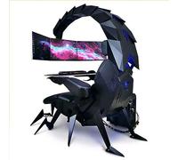 Chaise de jeu ergonomique - LED RVB réglable pivotante Sci-Fi Cockpit pour course e-sport à domicile bureau confort