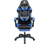 Chaise de jeu Kruger & Matz GX-150 noire/bleue