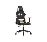 Chaise de jeu Noir et crème Tissu