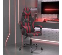 Chaise de Jeu Noir et Doré Similicuir Pivotante Fauteuil Siège Bureau vidaXL