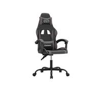vidaXL Chaise de jeu Noir et gris Similicuir