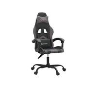Chaise de jeu Noir et gris Similicuir