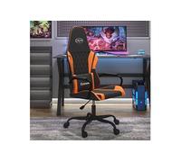 Chaise de jeu Noir et orange Similicuir