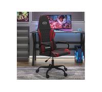 Chaise de jeu Noir et rouge bordeaux Similicuir