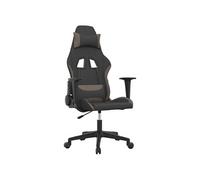 Chaise de jeu Noir et taupe Tissu