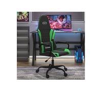 Chaise de jeu Noir et vert Similicuir