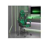 Chaise de jeu Noir et vert Similicuir