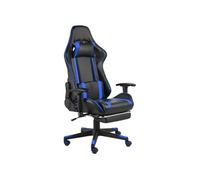 Vidaxl Chaise De Jeu Pivotante Avec Repose-Pied Bleu Pvc Bleu