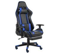 Chaise de jeu pivotante avec repose pied Bleu PVC bleu G