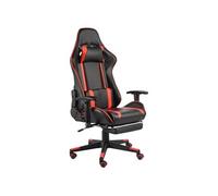Vidaxl Chaise De Jeu Pivotante Avec Repose-Pied Rouge Pvc Rouge