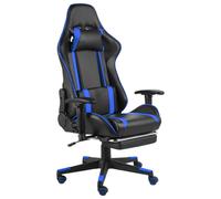 Vidaxl Chaise De Jeu Pivotante Avec Repose-Pied Bleu Pvc Bleu