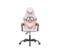 Chaise de jeu pivotante Blanc et rose Similicuir