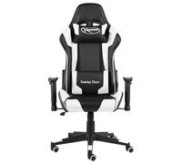 Chaise de Jeu Pivotante Bleu PVC Fauteuil Ordinateur Bureau Ergonomique vidaXL