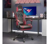 Chaise de jeu pivotante Noir et orange Similicuir fauteuil de jeu vidaXL