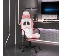 Chaise de jeu pivotante et repose-pied Noir et vert Similicuir vidaXL