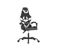 Chaise de jeu pivotante Noir et blanc Similicuir