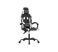 Chaise de jeu pivotante Noir et blanc Similicuir