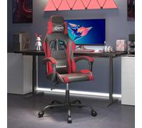 Chaise de jeu pivotante Noir et orange Similicuir fauteuil de jeu vidaXL