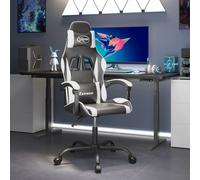 Chaise de jeu pivotante Noir et orange Similicuir fauteuil de jeu vidaXL