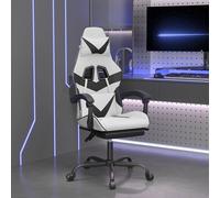 vidaXL Chaise de jeu pivotante – Similicuir – Fauteuil siège bureau – Noir et vert
