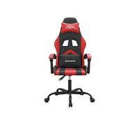 Chaise de jeu pivotante Noir et rouge Similicuir
